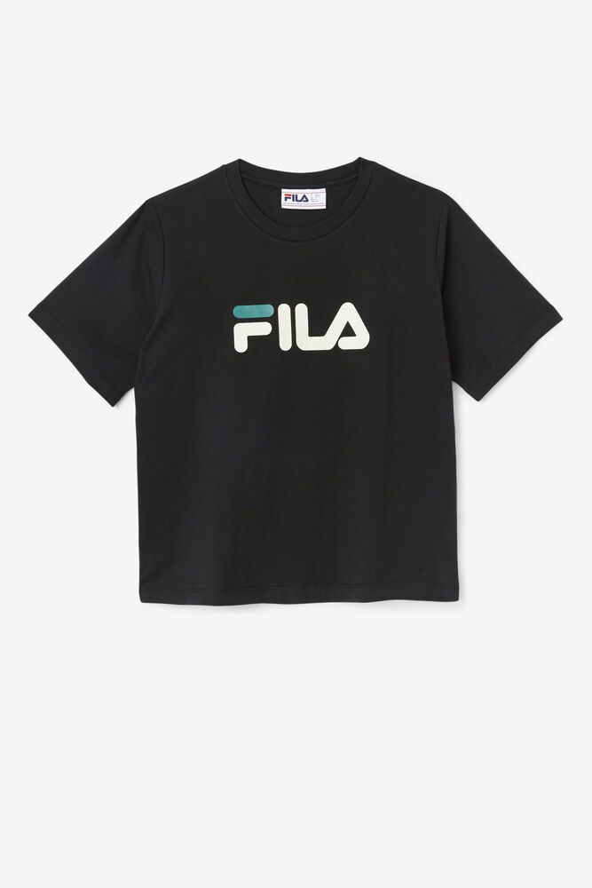 Fila Thea T-Shirt Black - Womens - 17469RJMQ